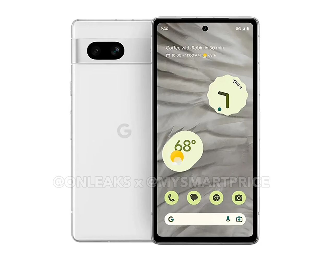 Alleged Google Pixel 7a renders