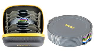 NiSi JetMag Pro Filter System case and stack of filters on a white background