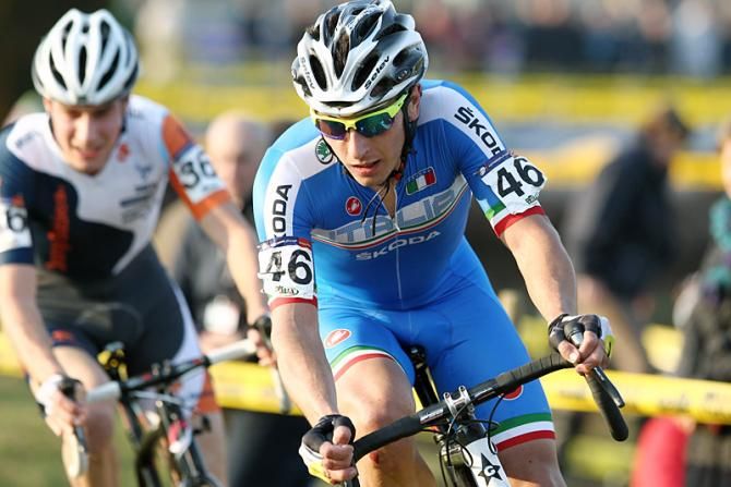 Italy's Enrico Franzoi racing a World Cup round on home turf.