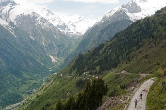 Spectacular scenery during stage 3 of the Bike Four Peaks