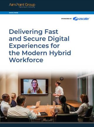 Whitepaper cover with title and logo above image of a meeting room with colleagues all facing a video screen with a remote colleague