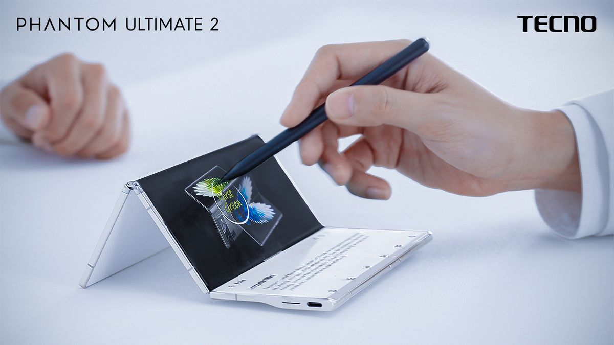 Tecno Phantom Ultimate 2 tri-fold phone with stylus