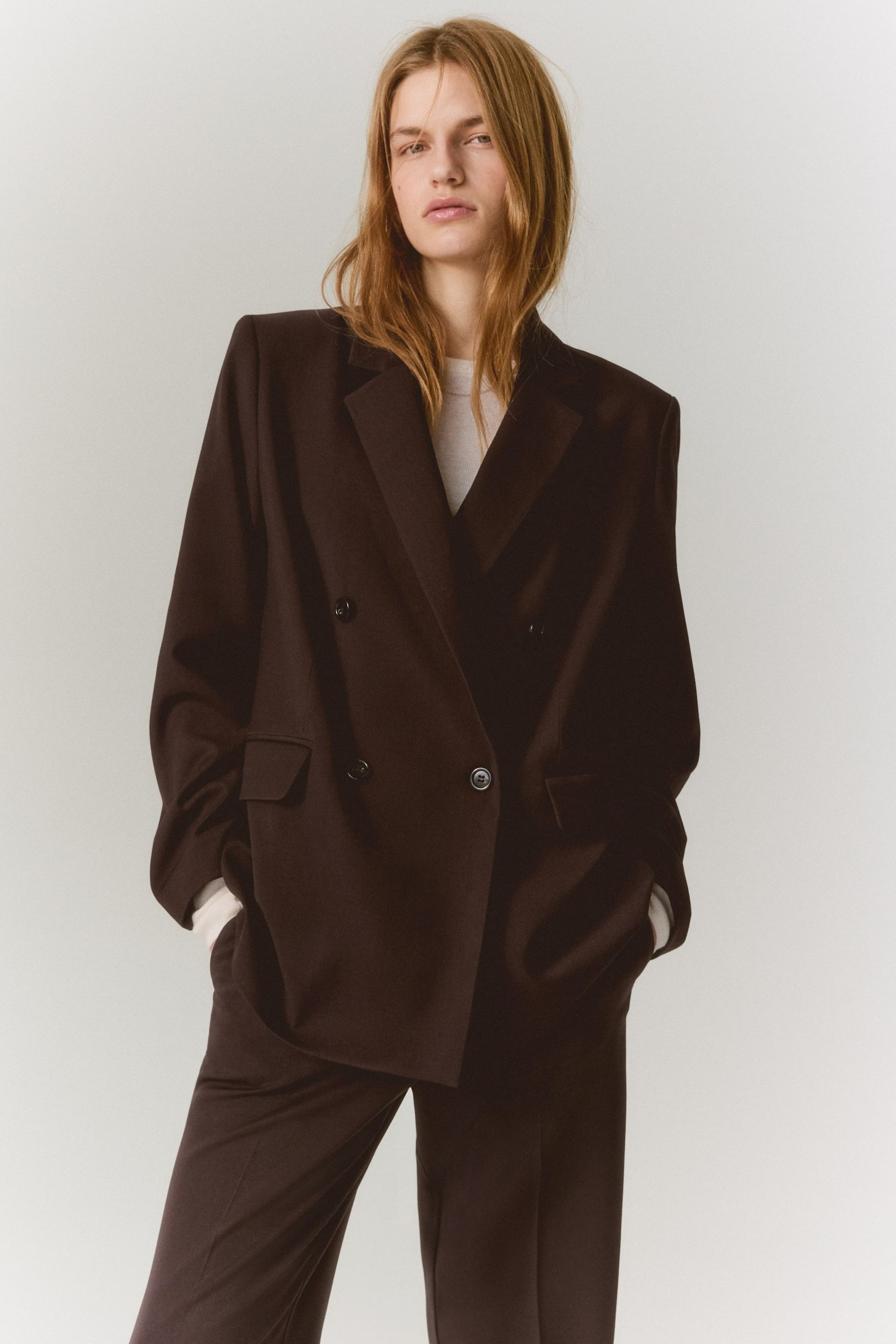 Double-Breasted Blazer - Black