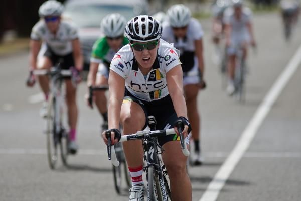 Chloe Hosking (HTC-Highroad) gave her team mate Ina-Yoko Teutenberg a perfect leadout today.