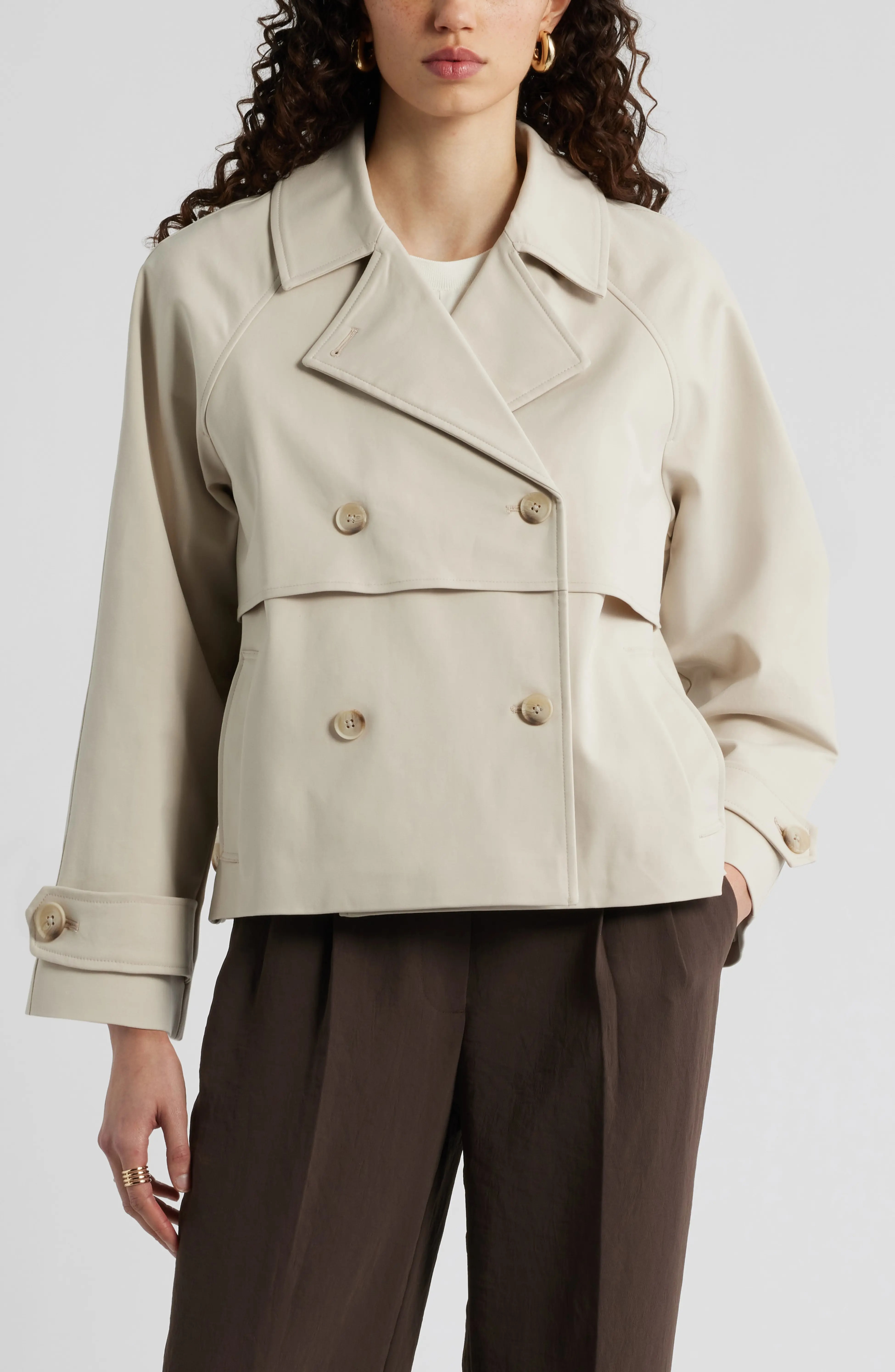 Nordstrom, Stretch Cotton Trench Coat