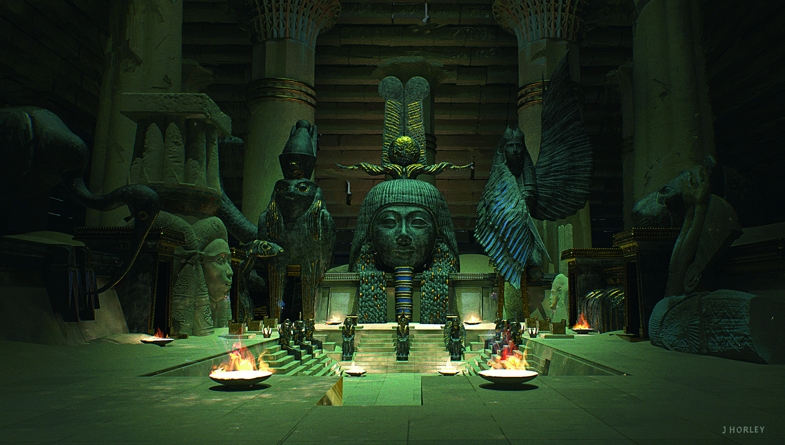 A design for the main set of Marvel series Moon Knight