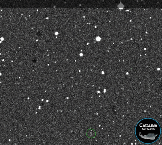 Data from the Catalina Sky Survey shows the recently discovered minimoon currently orbiting Earth.