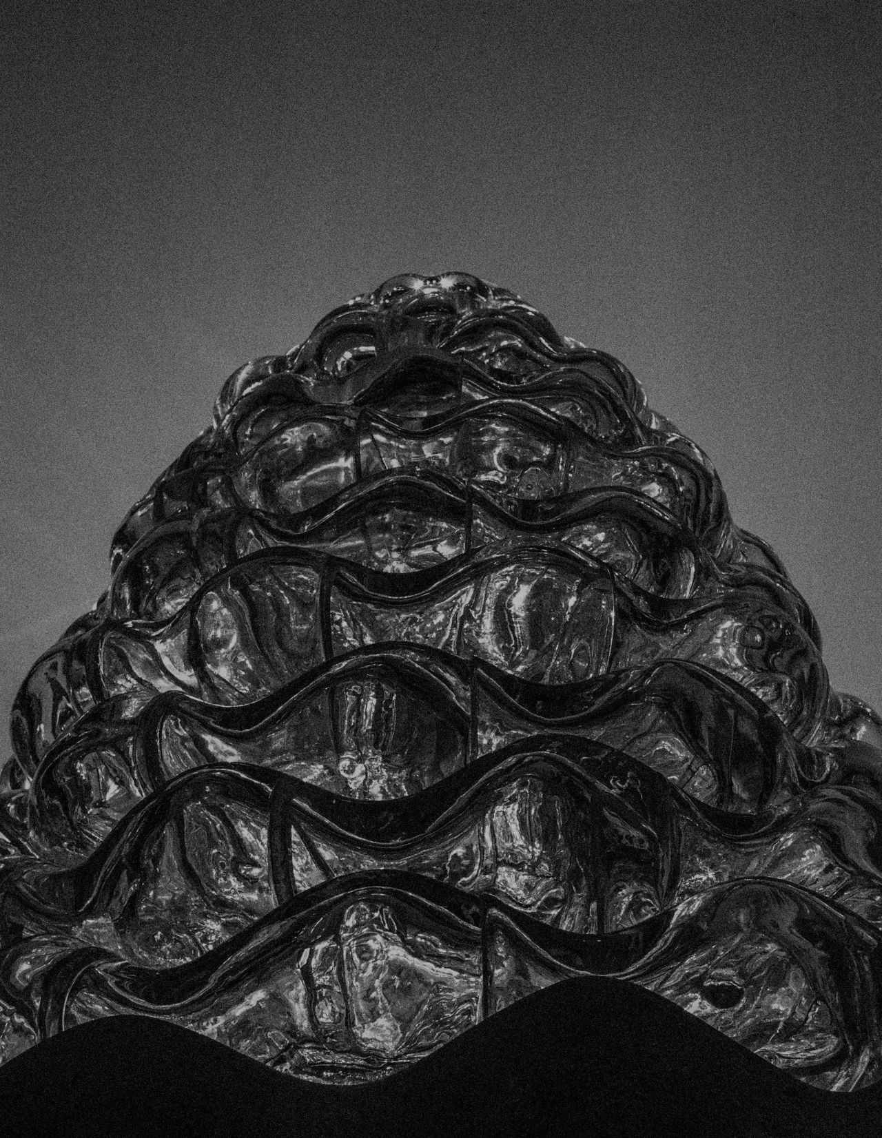 Glass and steel sculpture at Ruinart in Reims, France