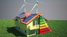 House energy saving concept