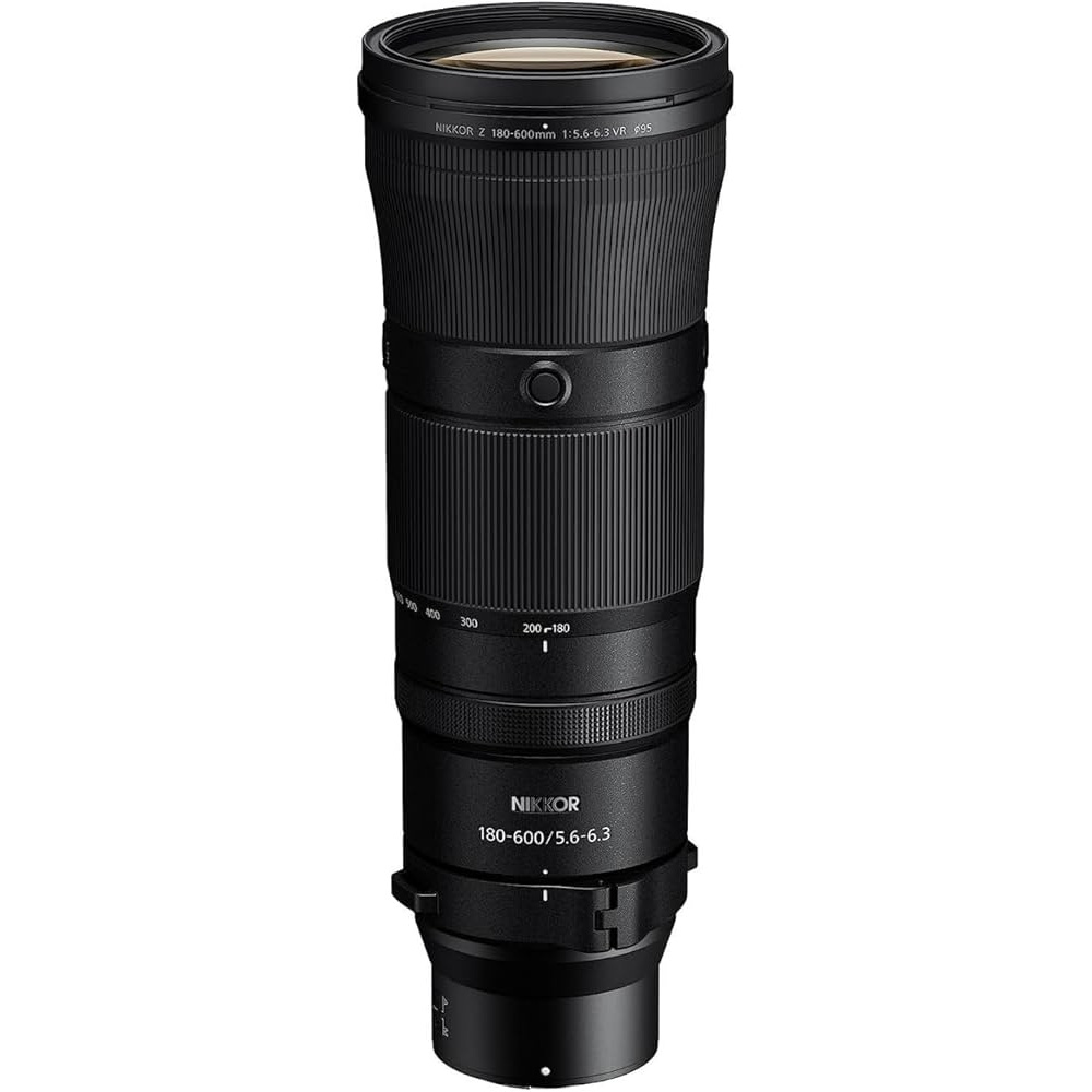 Nikon Z 180-600mm f/5.6-6.3 VR on a white background