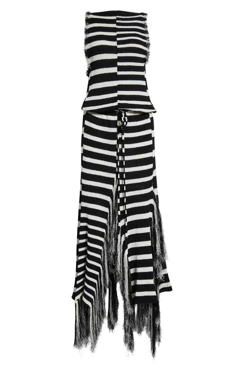 Yves Stripe Fringe Maxi Dress