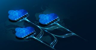 Multiple cloud symbol vector illustration, 2D cloud, 3D cloud, multi-cloud work connected data