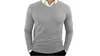 Comfortably collared slim fit v-neck sweater