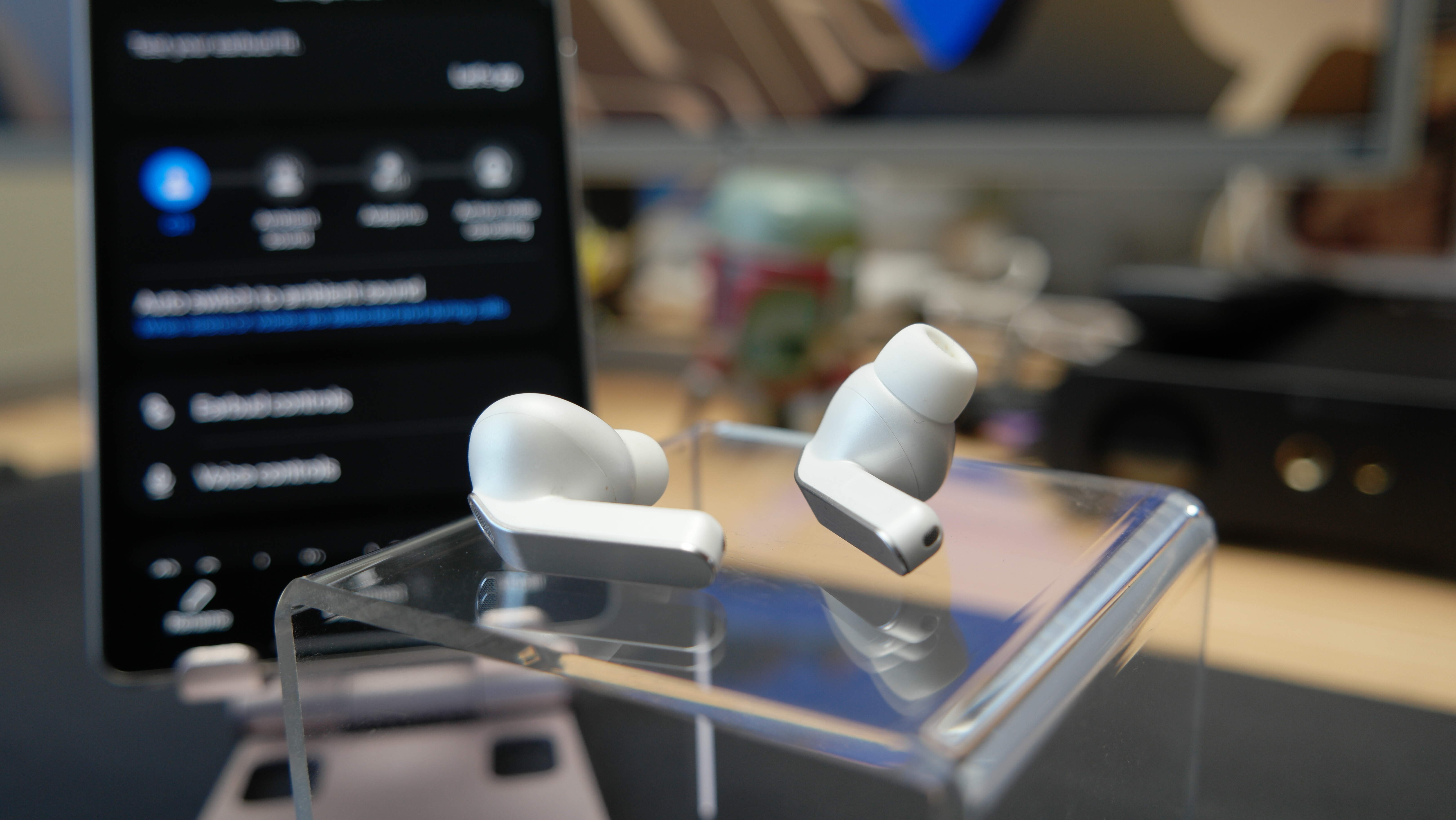Galaxy Buds 4 Pro on a desk