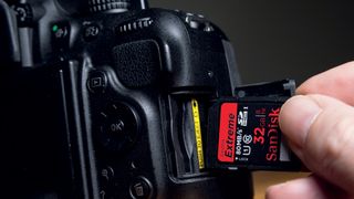 Taking a memory card out of a camera
