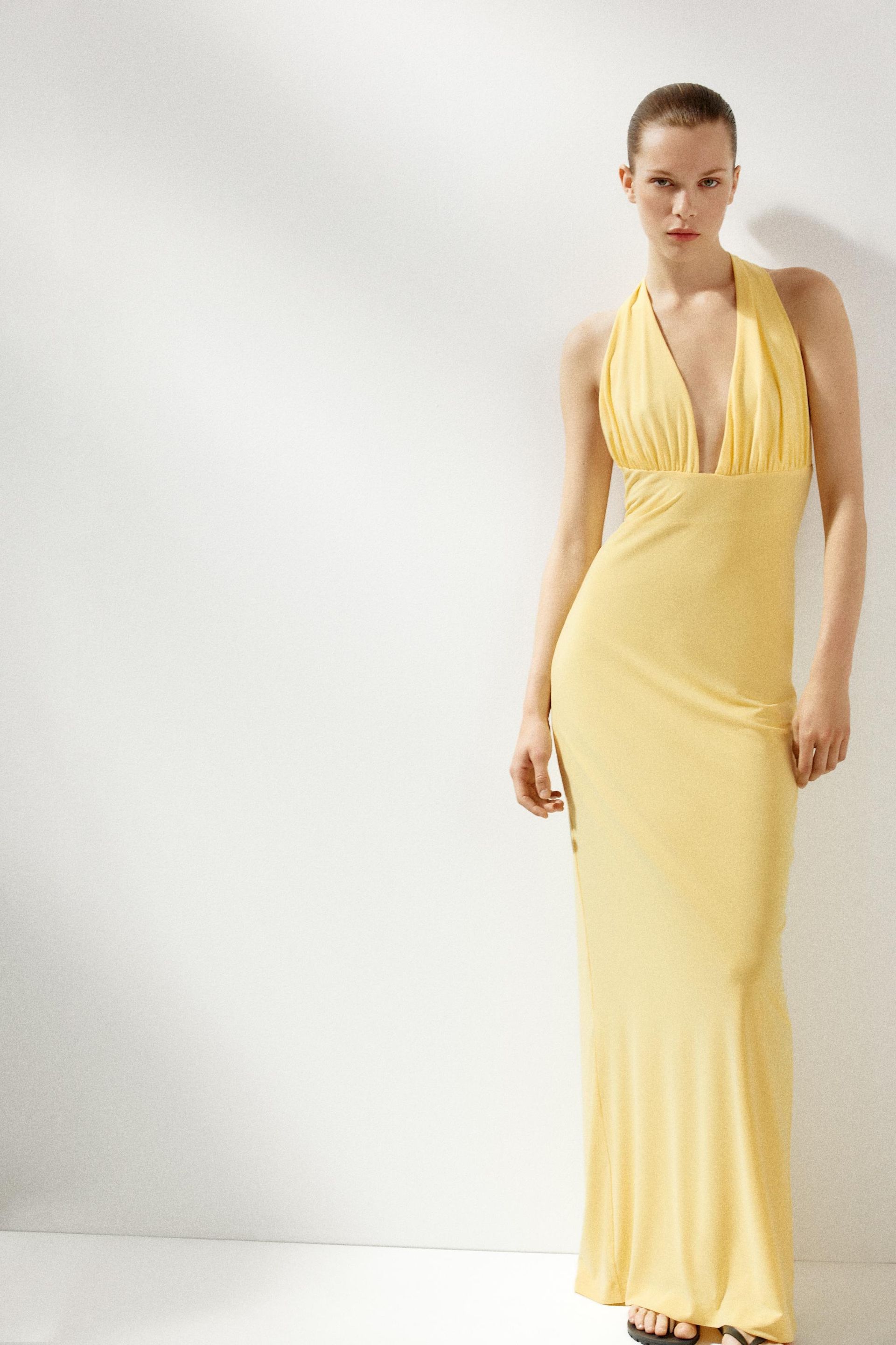 Open Back Halter Long Dress