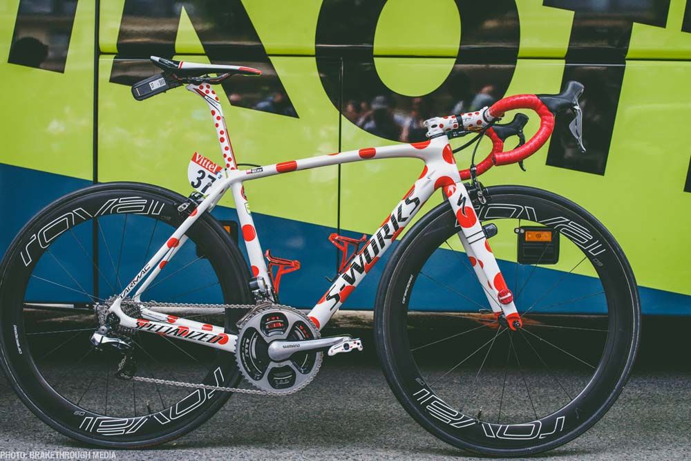 Rafal Majka's special Specialized S-Works Tarmac polka-dot bike