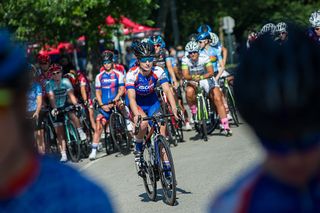 Samantha Schneider (ISCorp Cycling p/b SmartChoice MRI) rolls to the start line