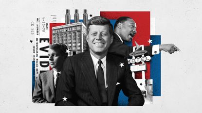 Photo composite of JFK, RFK, MLK, Jr. and Lee Harvey Oswald