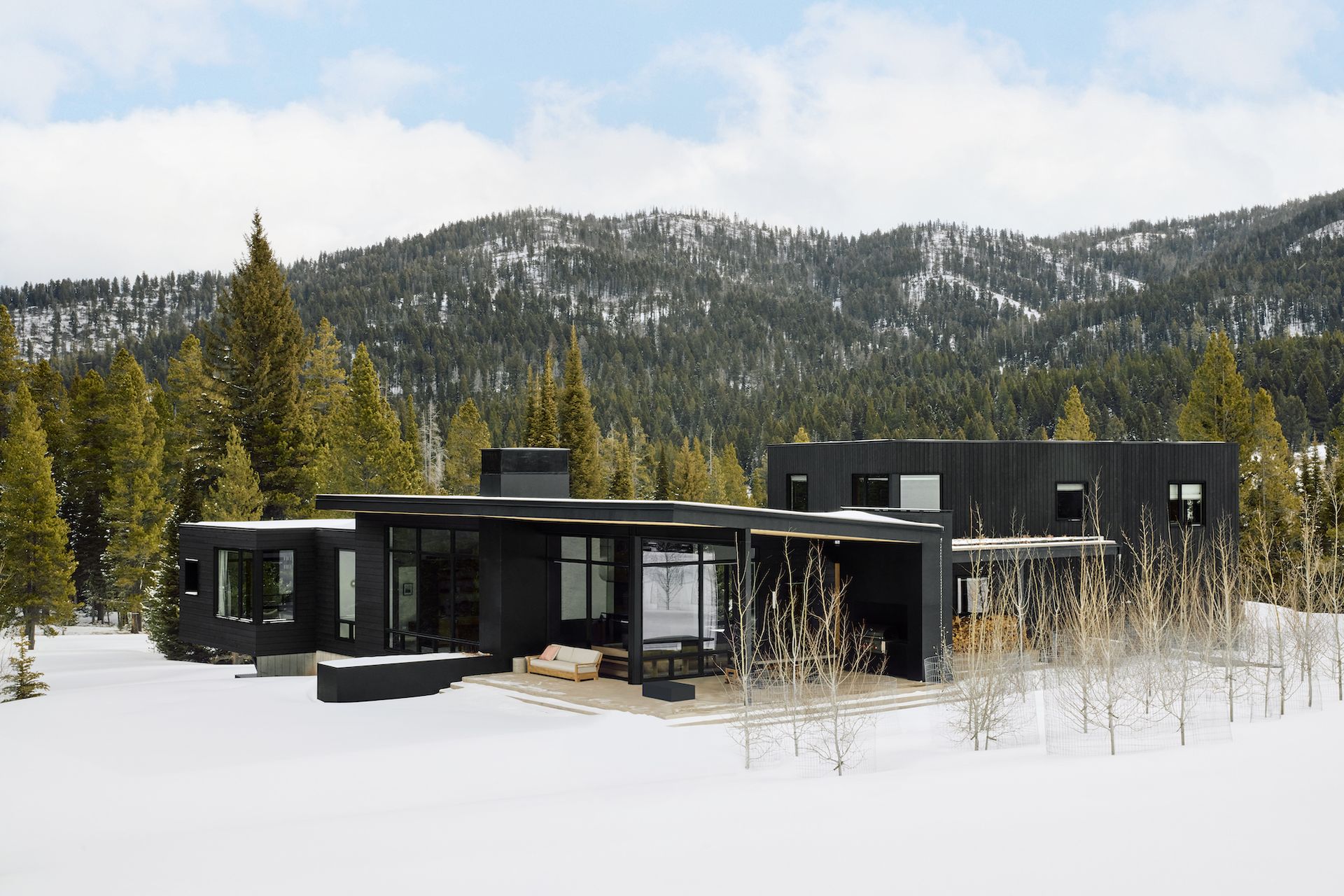 Modern house in Rocky Mountains