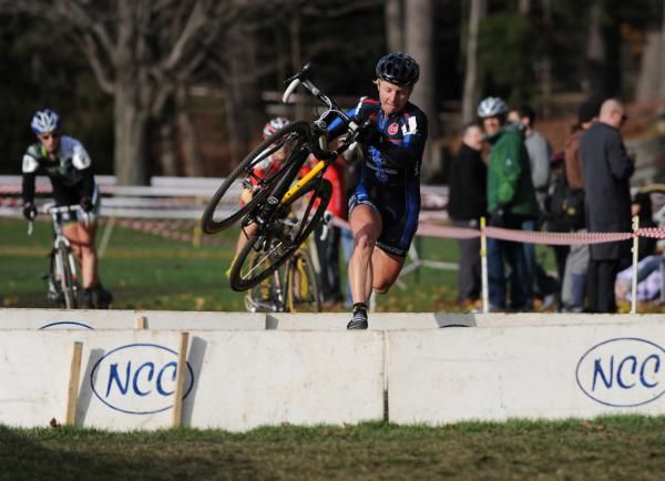 Laura Van Gilder (C3/Athletes Serving Athletes) speeds through the hurdles.