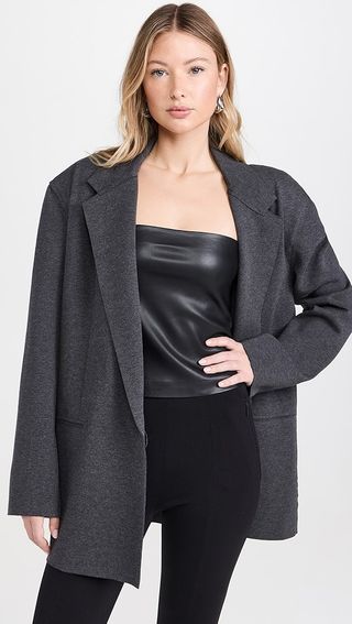 Norma Kamali Oversized Single Breasted Jacket