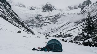 how to choose a tent: snowy wild camp