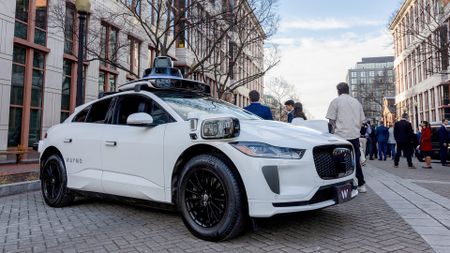 a Waymo driverless taxi