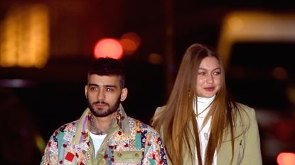 NEW YORK, NY - JANUARY 11: Gigi Hadid and Zayn Malik show PDA after leaving a restaurant in NoHo celebrating a birthday on January 11, 2020 in New York City. 