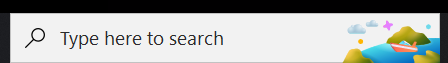 The annoying Windows search bar highlights feature.