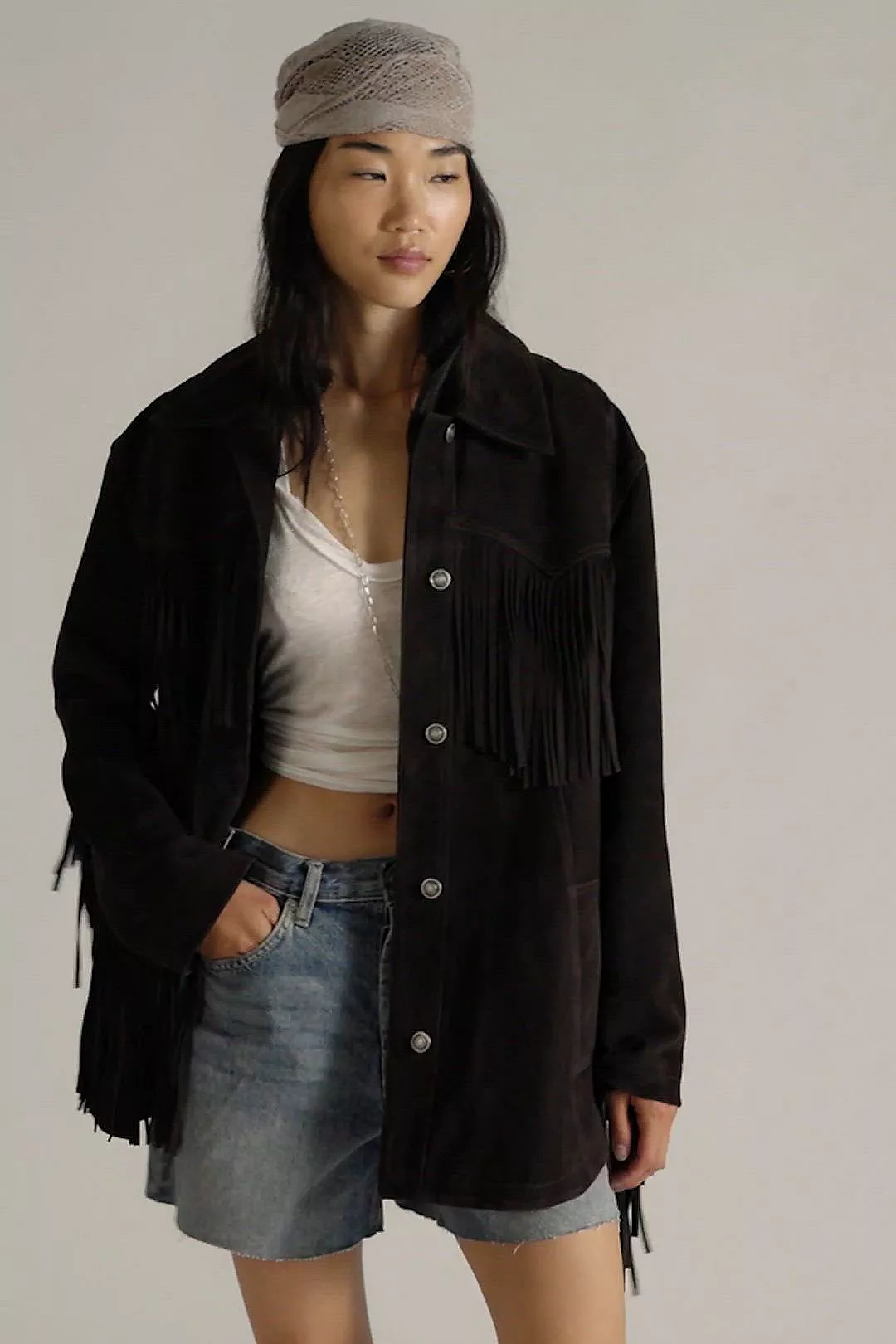 We the Free Fringe Out Vegan Suede Jacket