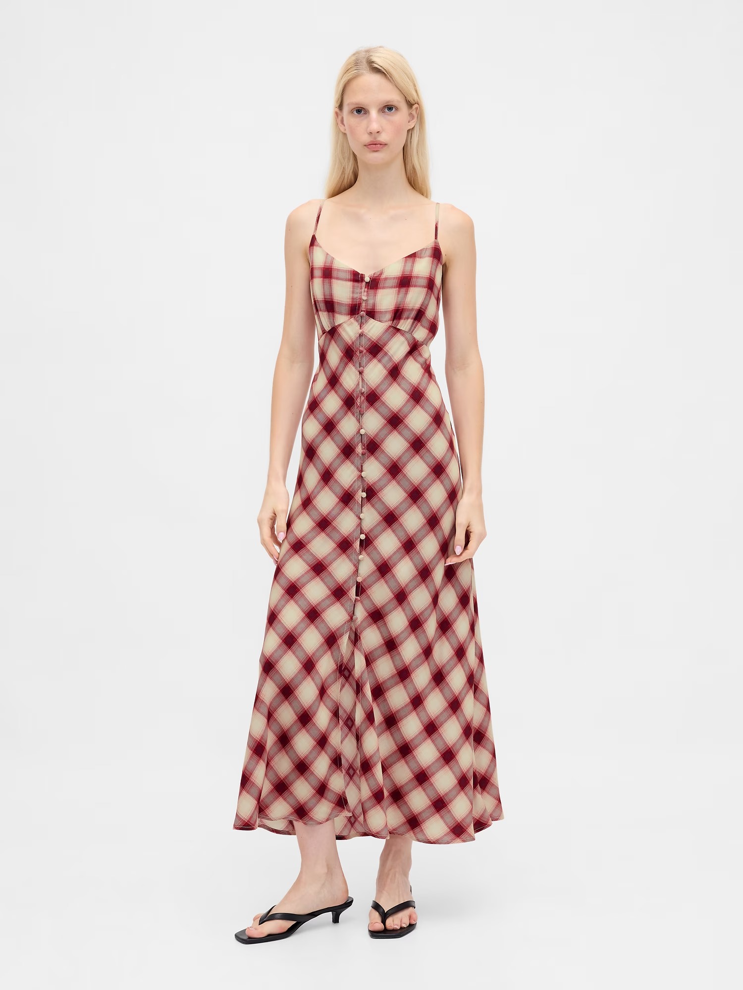 Gap, Button-Front Cami Maxi Dress