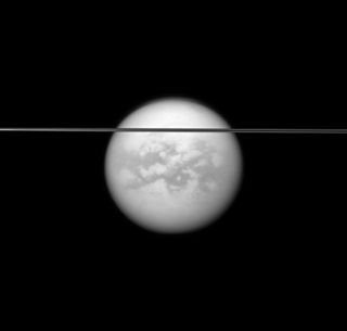 Titan, Saturn and rings