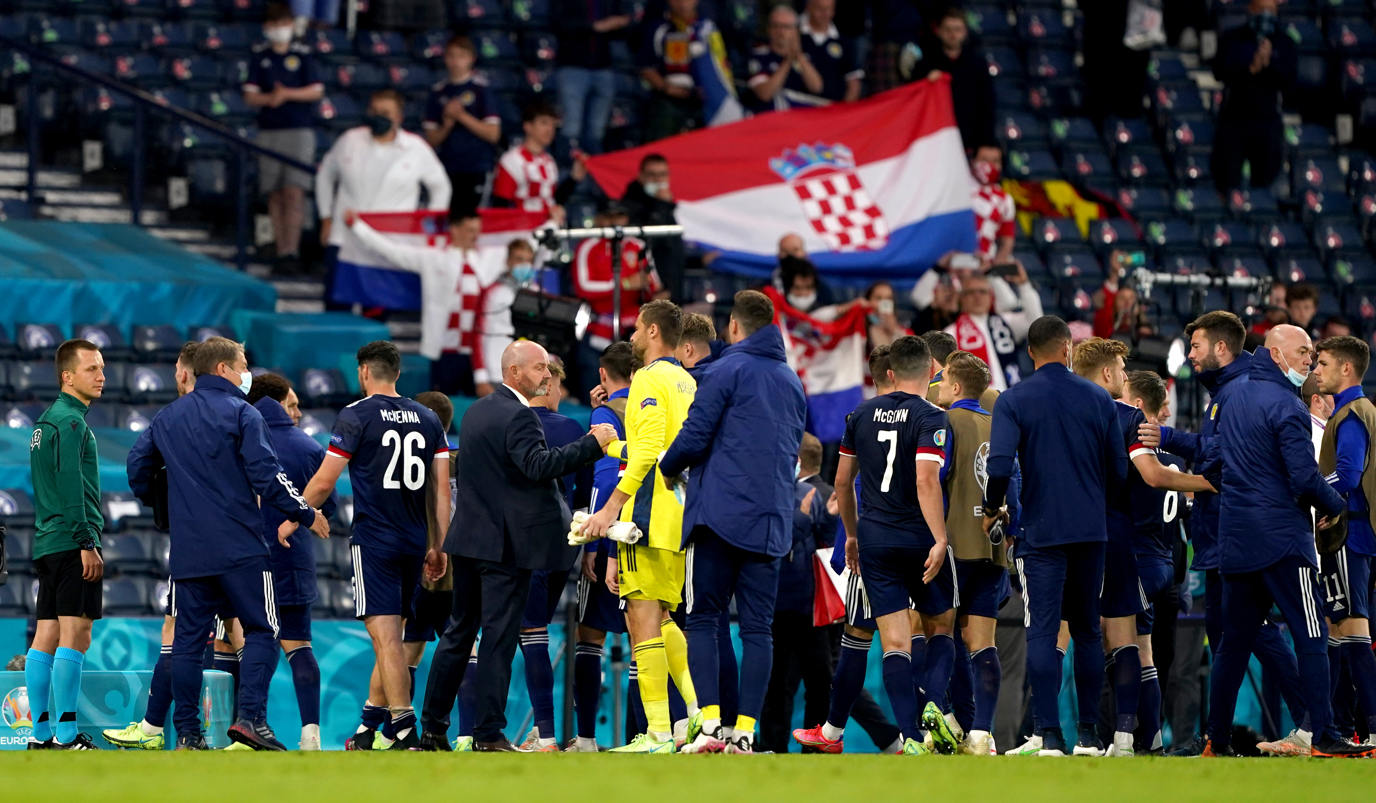 Scotland react to their draw with Croatia