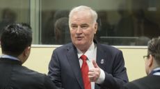 Ratko Mladic during an appearance at The Hague in 2017