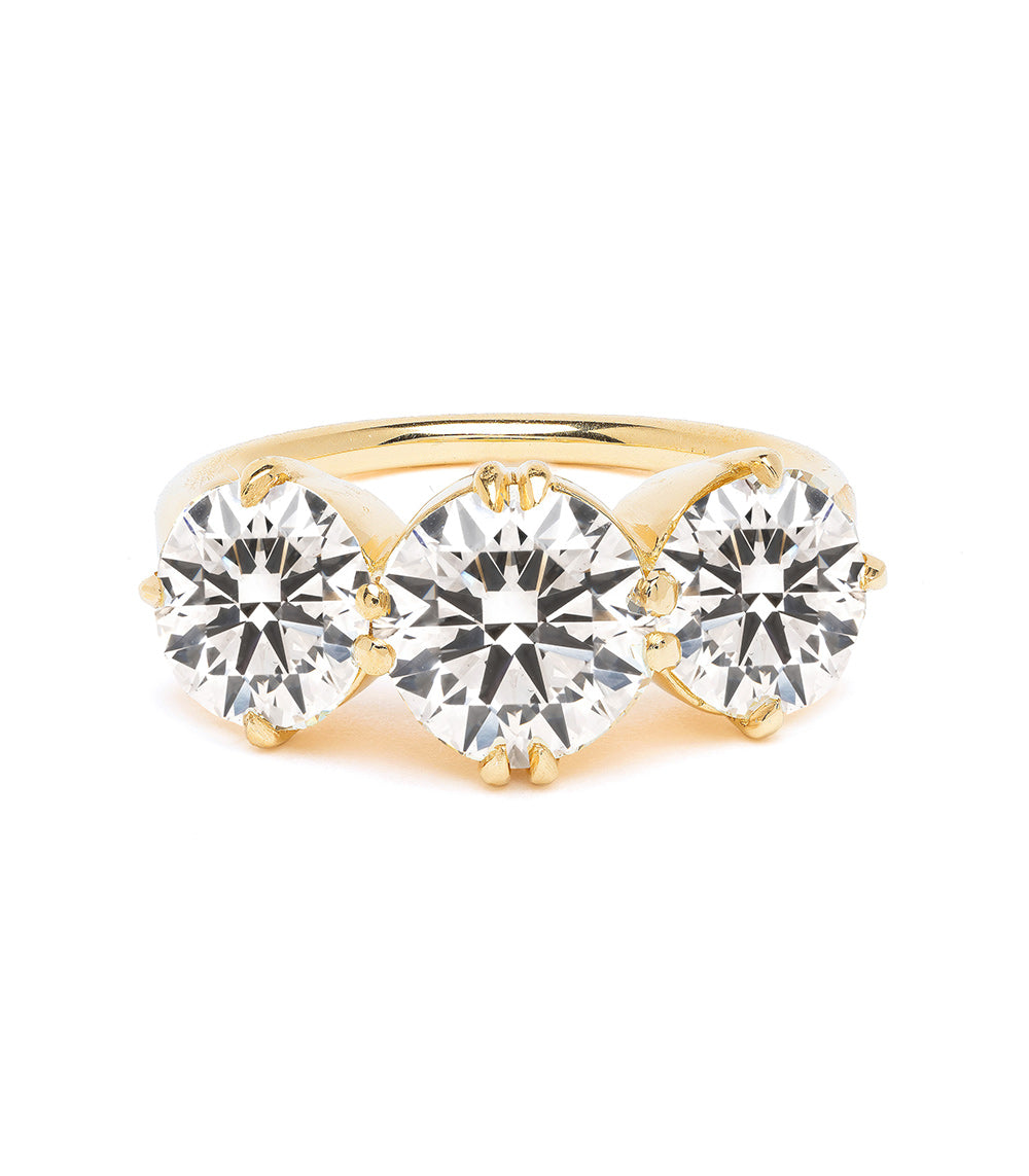 Claudette 3 Stone Engagement Ring