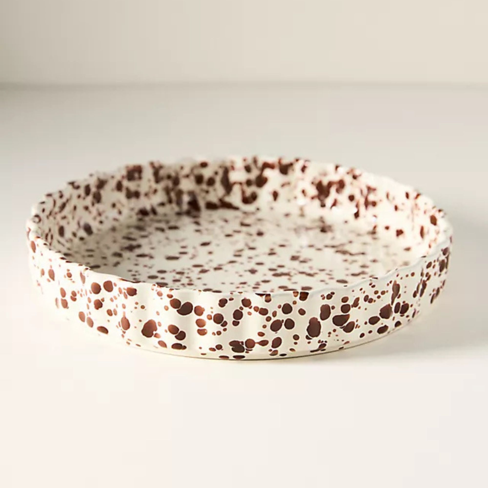 Splatter Portuguese Stoneware Pie Dish