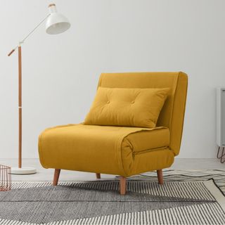 Made.com Haru sofa bed in mustard colour