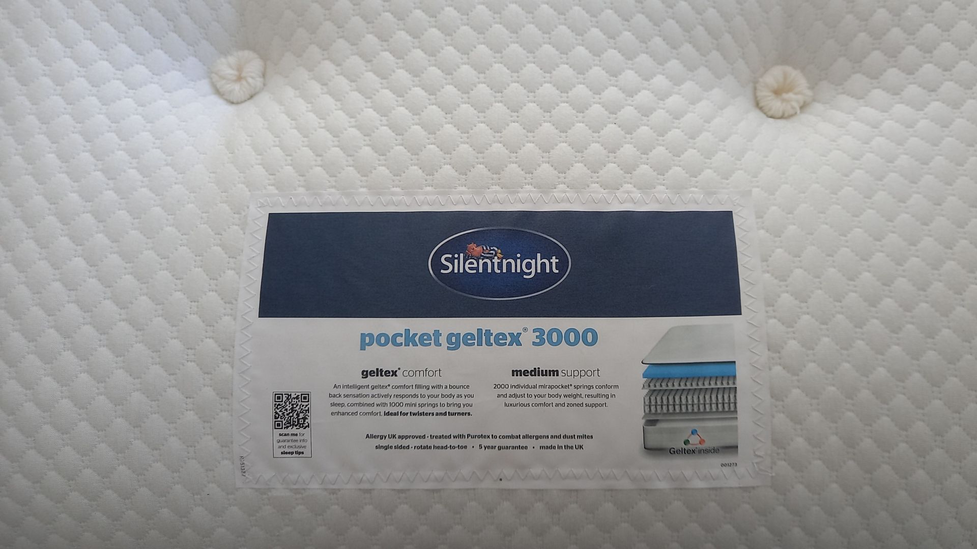 Silentnight Geltex Pocket 3000 Mattress review T3