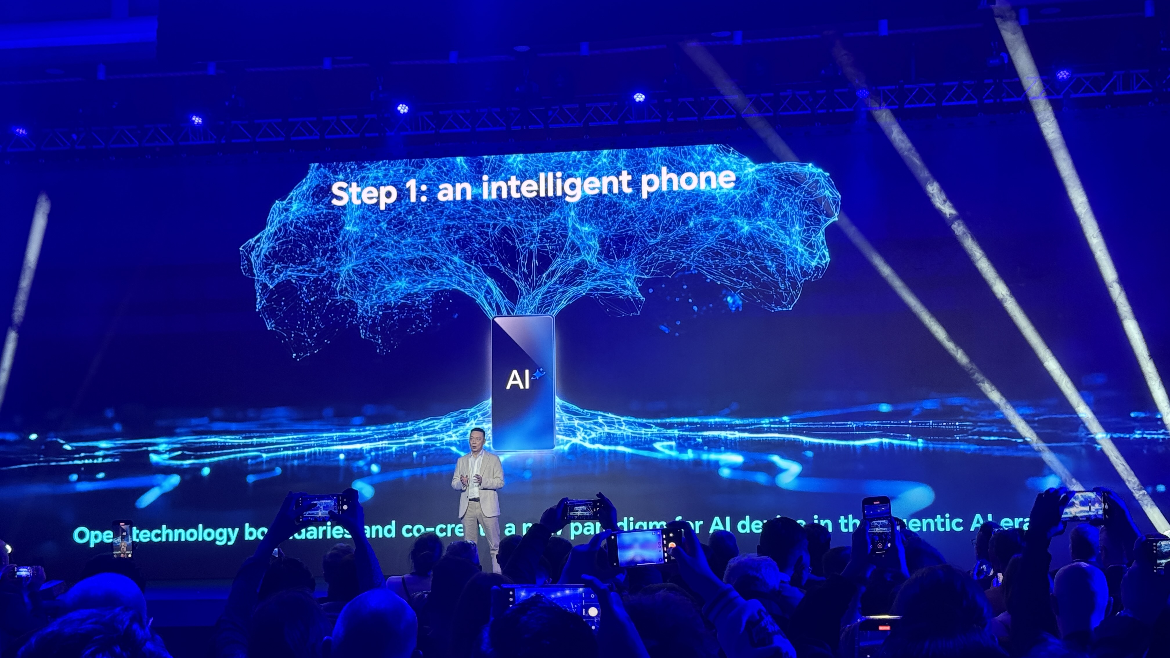 Honor announcing the Honor Alpha Plan at MWC 2025