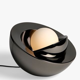 egg lamp with table lamp on black color