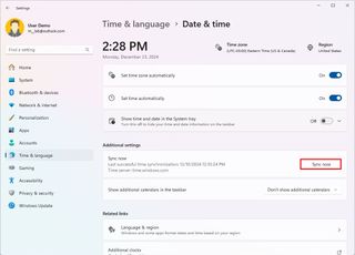 Windows 11 sync time