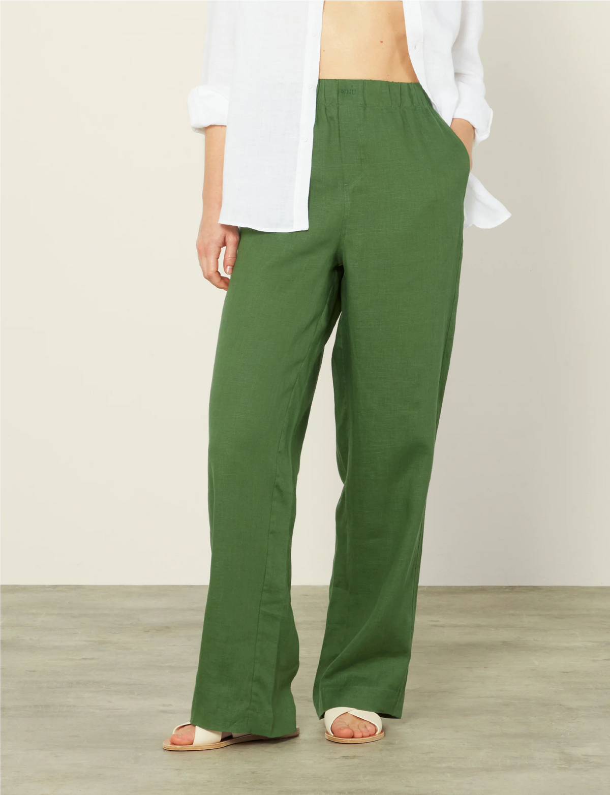 Palazzo: hemp, green