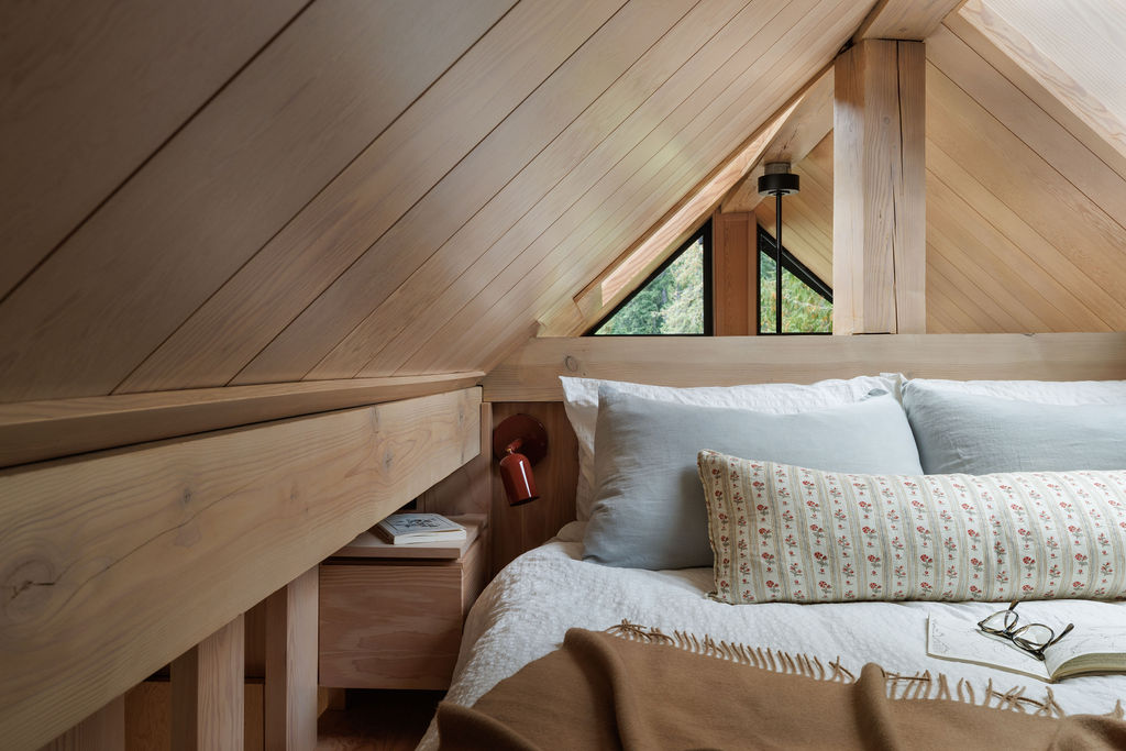Wood-lined Canadian cabin interiors