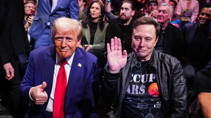Donald Trump and Elon Musk at UFC event