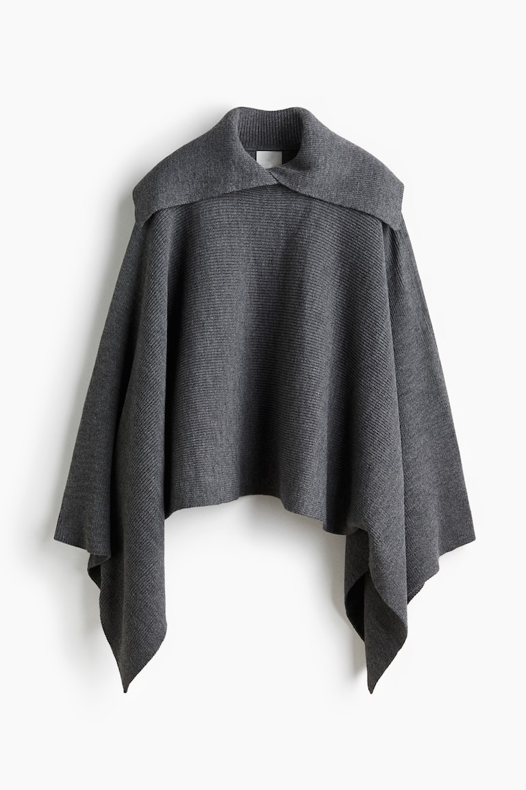 Rib-Knit Cape