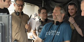 Judd Apatow talking with Pete Davidson in the making of The King Of Staten Island