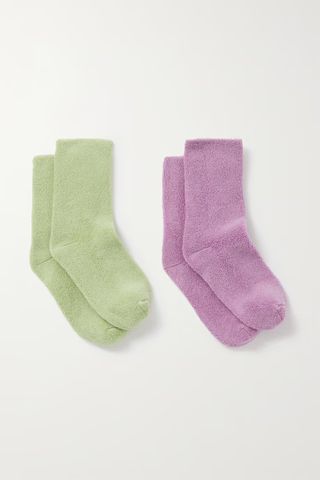 Best Fuzzy Socks | Baserange Buckle Set of Two Cotton-Blend Terry Socks