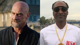 L to R: Christopher Meloni in Law & Order: Organized Crime. Snoop Dogg covering the 2024 Paris Olympics.