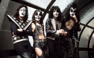 Kiss pose in 1975. (from left) Ace Frehley, Peter Criss, Paul Stanley and Gene Simmons.